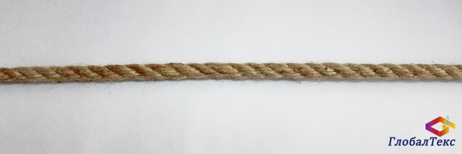 Канат (веревка) джутовый 8 мм бухта 25 кг