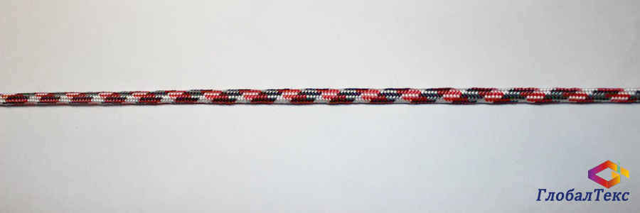 Шнур (веревка) плетеный полипропилен ПП 16-прядный цветной 6 мм