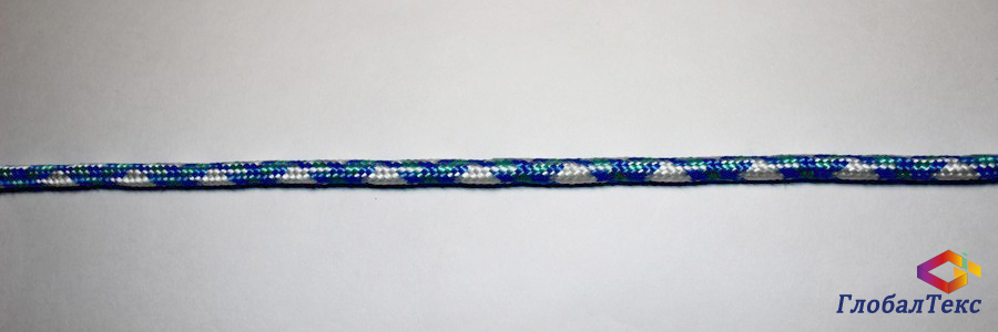 Шнур (веревка) плетеный полипропилен ПП 24-прядный цветной 8 мм