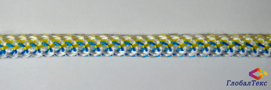 Шнур (веревка) вязаный полипропилен ПП цветной 14 мм
