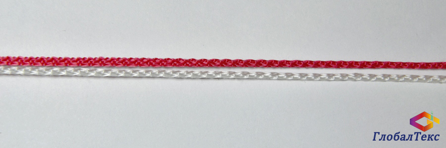 Шнур (веревка) вязаный полипропилен ПП цветной 3 мм